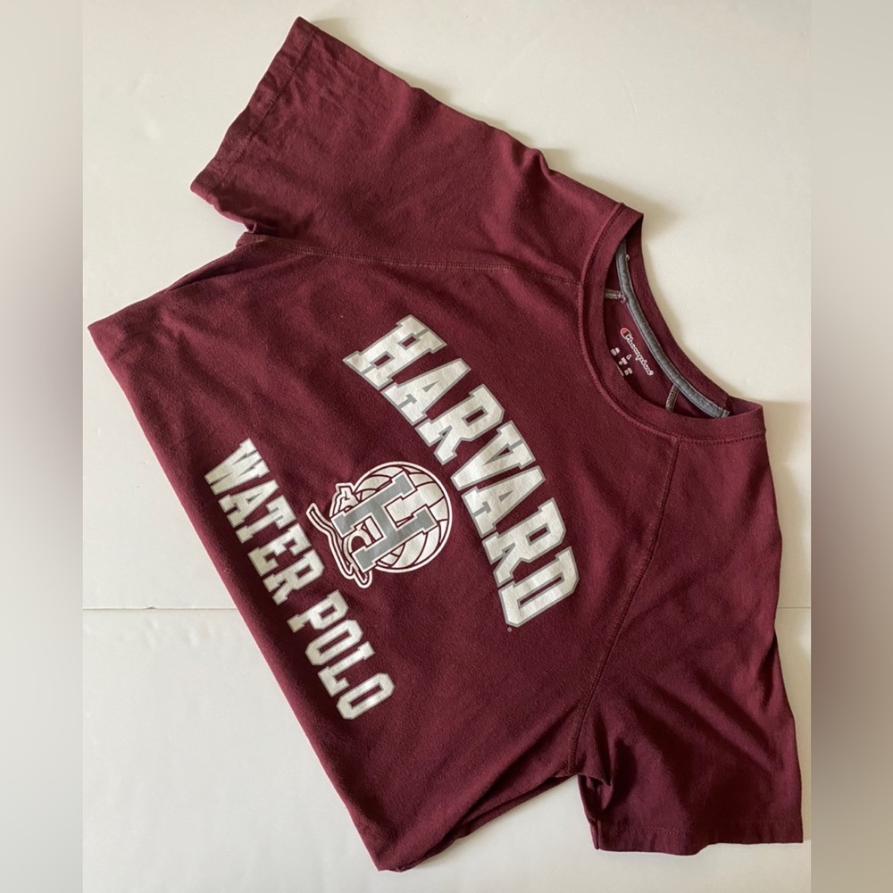 Burgundy Harvard sports tee